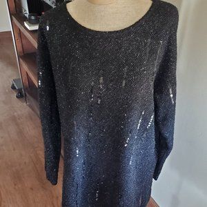 Vintage Escada Couture black sequined sweater